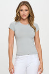Seamless Crew Neck Short Sleeve Top | Love It Curvy