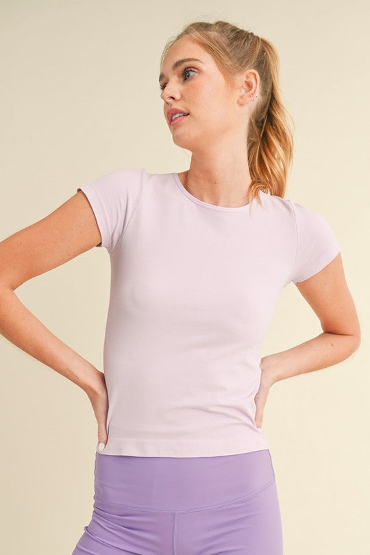 Love It Curvy Seamless Crew Neck Short Sleeve Top