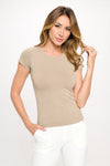 Seamless Crew Neck Short Sleeve Top | Love It Curvy