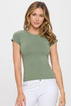 Seamless Crew Neck Short Sleeve Top | Love It Curvy
