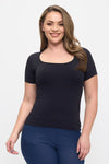 Love It Curvy Seamless Scoop Neck Short Sleeve Top