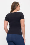 Love It Curvy Seamless Scoop Neck Short Sleeve Top