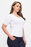 Love It Curvy Seamless Scoop Neck Short Sleeve Top