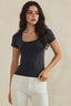 Seamless Scoop Neck Short Sleeve Top | Love It Curvy