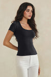 Love It Curvy Seamless Scoop Neck Short Sleeve Top