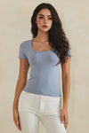 Love It Curvy Seamless Scoop Neck Short Sleeve Top