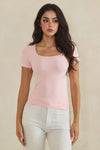 Love It Curvy Seamless Scoop Neck Short Sleeve Top