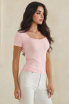 Love It Curvy Seamless Scoop Neck Short Sleeve Top