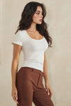 Love It Curvy Seamless Scoop Neck Short Sleeve Top