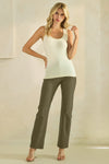 Love It Curvy Classic Solid Straight Leg Jeggings