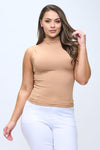 Love It Curvy Mock Neck Seamless Sleeveless Tank