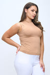 Love It Curvy Mock Neck Seamless Sleeveless Tank