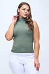 Love It Curvy Mock Neck Seamless Sleeveless Tank
