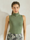 Love It Curvy Mock Neck Seamless Sleeveless Tank