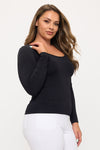 Love It Curvy Sculpted Chic Seamless Long Sleeve Top