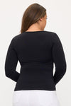 Love It Curvy Sculpted Chic Seamless Long Sleeve Top