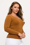 Love It Curvy Sculpted Chic Seamless Long Sleeve Top