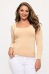 Love It Curvy Sculpted Chic Seamless Long Sleeve Top