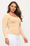 Love It Curvy Sculpted Chic Seamless Long Sleeve Top