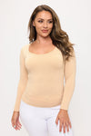 Love It Curvy Sculpted Chic Seamless Long Sleeve Top
