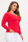 Love It Curvy Sculpted Chic Seamless Long Sleeve Top