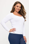 Love It Curvy Sculpted Chic Seamless Long Sleeve Top