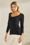 Love It Curvy Sculpted Chic Seamless Long Sleeve Top