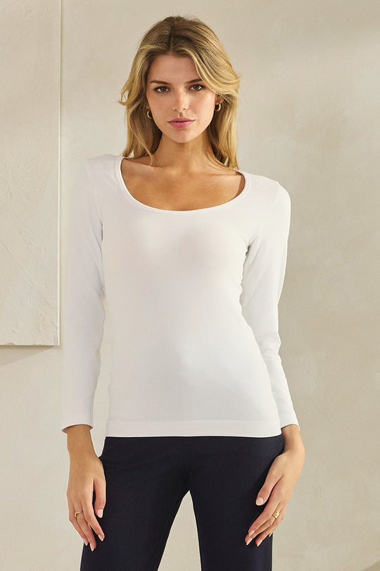 Love It Curvy Sculpted Chic Seamless Long Sleeve Top