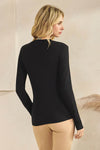 Love It Curvy Seamlessly Soft Ribbed Modal Mock Neck Long Sleeve Top