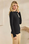 Love It Curvy Seamlessly Soft Ribbed Modal Mock Neck Long Sleeve Top
