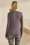 Love It Curvy Seamlessly Soft Ribbed Modal Mock Neck Long Sleeve Top