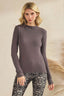 Seamlessly Soft Ribbed Modal Mock Neck Long Sleeve Top | Love It Curvy