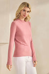 Love It Curvy Seamlessly Soft Ribbed Modal Mock Neck Long Sleeve Top
