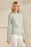 Love It Curvy Seamlessly Soft Ribbed Modal Mock Neck Long Sleeve Top