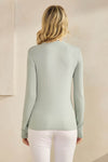 Love It Curvy Seamlessly Soft Ribbed Modal Mock Neck Long Sleeve Top