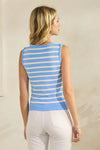 Classic Stripe Seamless Modal V-Neck Cropped Sleeveless Top | Love It Curvy