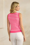 Classic Stripe Seamless Modal V-Neck Cropped Sleeveless Top | Love It Curvy