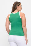 Love It Curvy Seamless Reversible High Neck Contrast Trim Tank Top