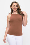 Love It Curvy Seamless Reversible High Neck Contrast Trim Tank Top