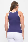Love It Curvy Seamless Reversible High Neck Contrast Trim Tank Top