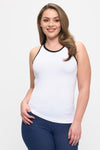 Love It Curvy Seamless Reversible High Neck Contrast Trim Tank Top