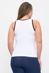 Love It Curvy Seamless Reversible High Neck Contrast Trim Tank Top