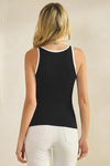 Love It Curvy Seamless Reversible High Neck Contrast Trim Tank Top