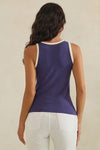 Love It Curvy Seamless Reversible High Neck Contrast Trim Tank Top