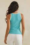 Love It Curvy Seamless Reversible High Neck Contrast Trim Tank Top