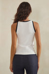 Love It Curvy Seamless Reversible High Neck Contrast Trim Tank Top