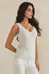Love It Curvy Airsoft Seamless Reversible U-V Neckline Modal Tank Top