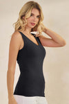 Reversible Seamless U/V-Neckline Tank with Built-In Bra | Love It Curvy