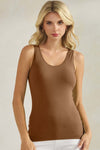 Reversible Seamless U/V-Neckline Tank with Built-In Bra | Love It Curvy
