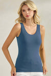 Reversible Seamless U/V-Neckline Tank with Built-In Bra | Love It Curvy